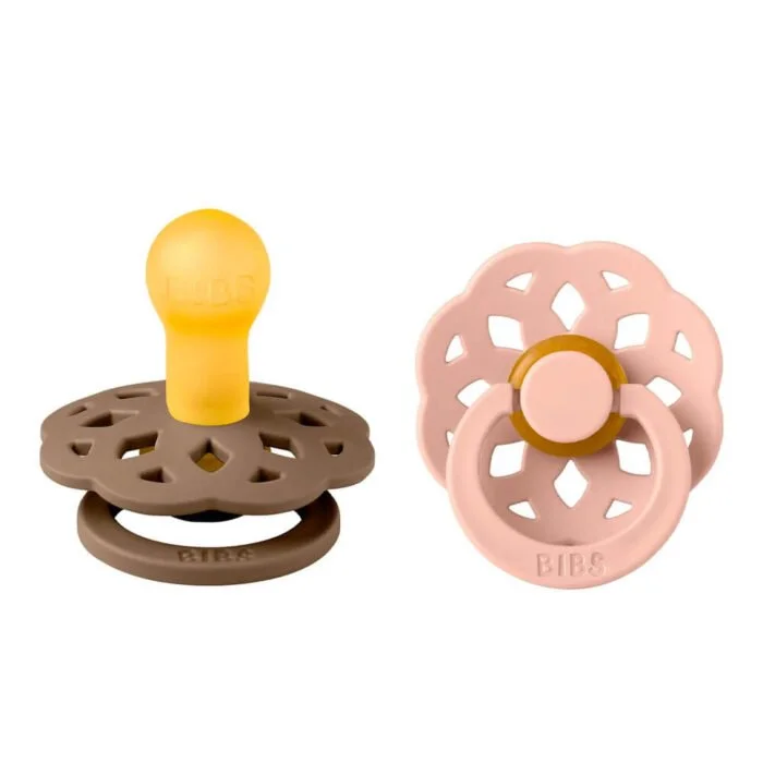 BIBS Boheme Dummies Size 1 (2 pack) - Dark Oak/Blush